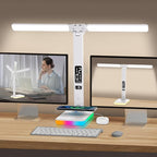 LED Desk Lamp with Charger, USB Charging Port, Dual Swing Arm Desk Light with 5 by oviouit