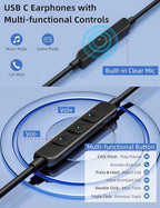 USB Type C Headphone Open Ear Adjustable Over Ear Hook Headset School Kid - Image 4