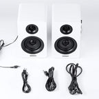Sanyun SW208 3" Active Bluetooth 5.0 Bookshelf Speakers – 60W Carbon Fiber - Image 7