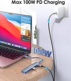 LENTION USB C Hub with 100W Charging, 4K HDMI, Dual Card Reader, USB 3.0 & 2.0 - Image 5