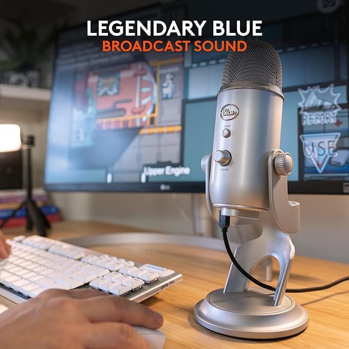 Blue Microphones Yeti Silver USB Mic - Image 3