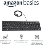 Amazon Basics Wired QWERTY Keyboard, Works - Image 2