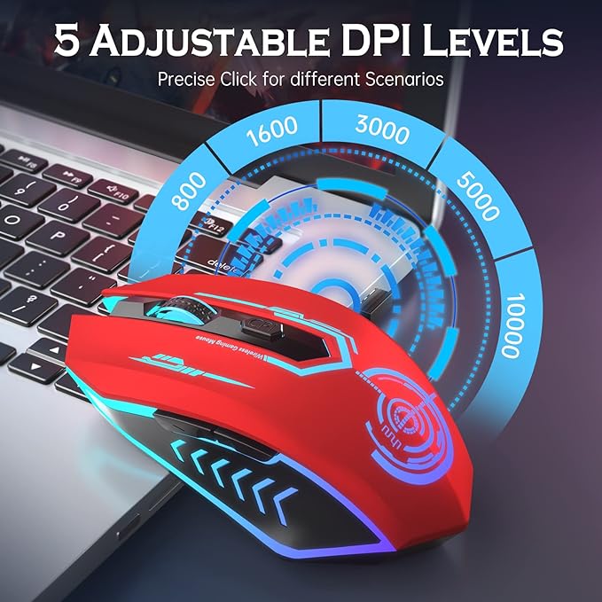 UHURU Gaming Mouse, Wireless Gaming Mouse - Image 2