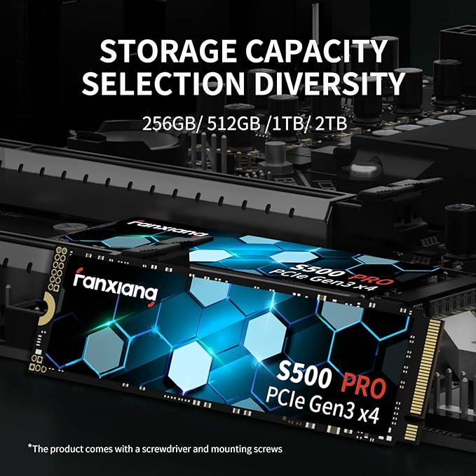 S500 Pro 1TB NVMe SSD M.2 PCIe Gen3x4 2280 Internal Solid State Drive, SLC - Image 6