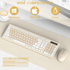 Wireless Keyboard and Mouse Combo, Full-Sized Wireless Keyboard and Adjustable - Image 4