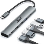 Acer 5 in 1 USB C Hub with 4K HDMI, 100W Power Delivery, 3 USB A Data Ports by Acer