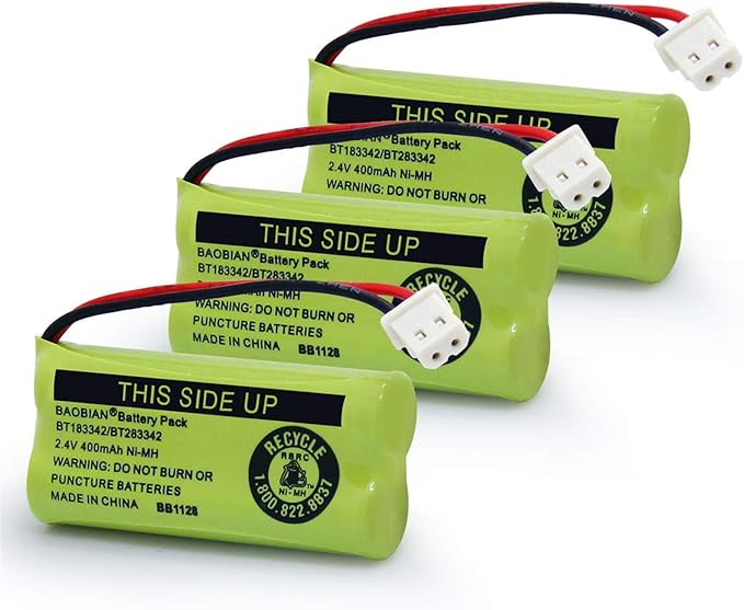 BT183342/BT283342 2.4V 400mAh Ni-MH BT166342/BT266342 BT162342/BT262342 by BAOBIAN