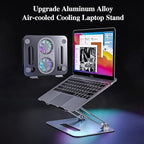 Adjustable Laptop Stand with Cooling Fan, Aluminium Alloy Multi-Angle Computer - Image 4