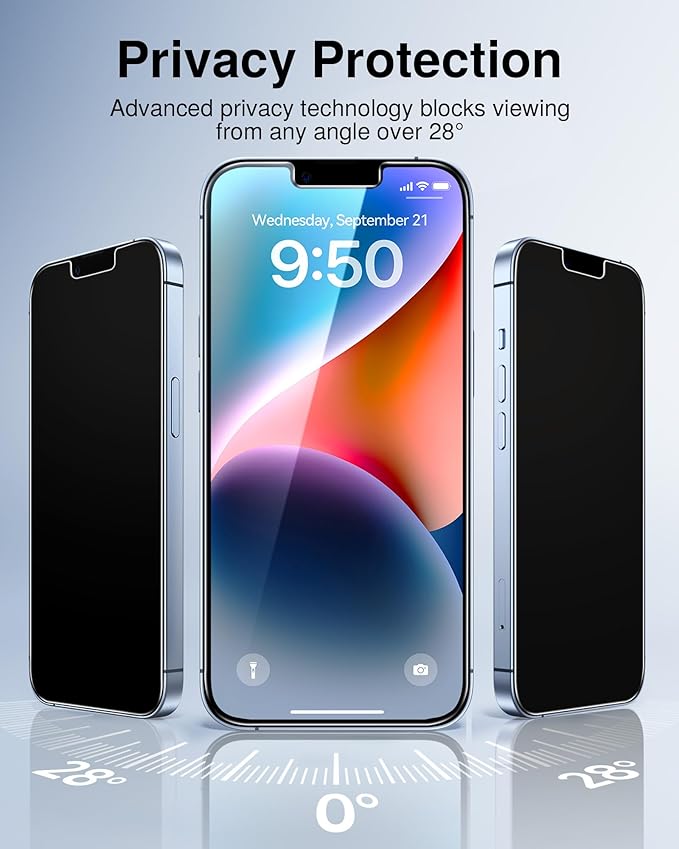 SMARTDEVIL 2 Pack for iPhone 14/ iPhone 13/ iPhone 13 Pro Privacy Screen - Image 3