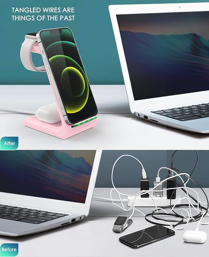 3 in 1 Wireless Charging Station, 2025 Upgraded Fast Desk Charger Station - Image 6