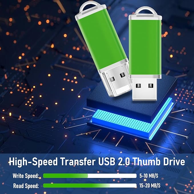Memorias USB 8GB Flash Drive 50 Pack, USB 2.0 Thumb Drives Bulk Memory Sticks - Image 2