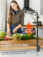 Overhead Camera Mount, 5lb Horizontal Load-Bearing, 360° Adjustable Stand - Image 2