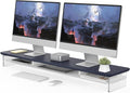Fenge Acrylic Monitor Stand Riser, 42.5 Inches Dual Monitor Stand by Fenge