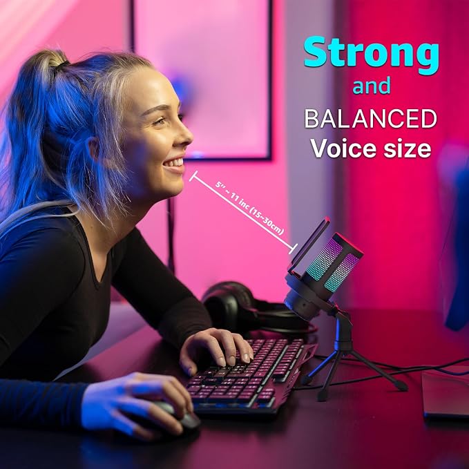 IXTECH USB Gaming Microphone for PC, RGB Condenser Microphone - Image 6