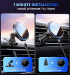 Mag-Safe Car Mount Charger 15W Magnetic Wireless Car Charger - Image 2