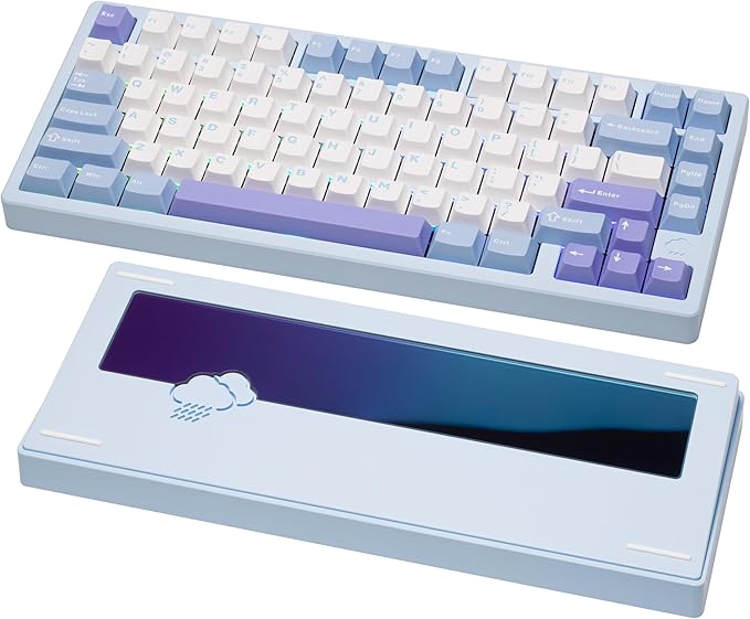 KEEBMONKEY WOBKEY Rainy 75 CNC Aluminum HMX/JWK/Cocoa Switches Triple-Mode by KEEBMONKEY