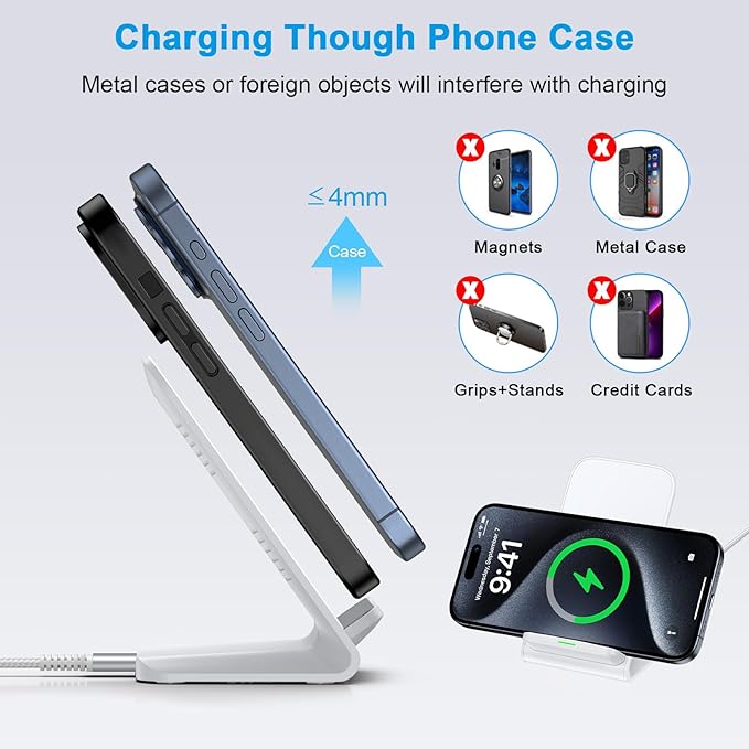 Pixel Fast Wireless Charger, 15W Wireless Charging Stand - Image 5