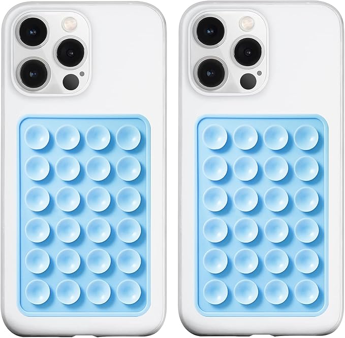 2 Pack Silicone Suction Phone Case Mount, Silicon Adhesive Phone Grip by LvShuLiangPin