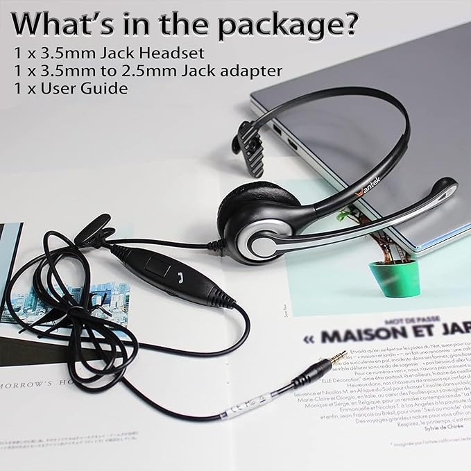 Wantek Cell Phone Headset Mono - Image 8