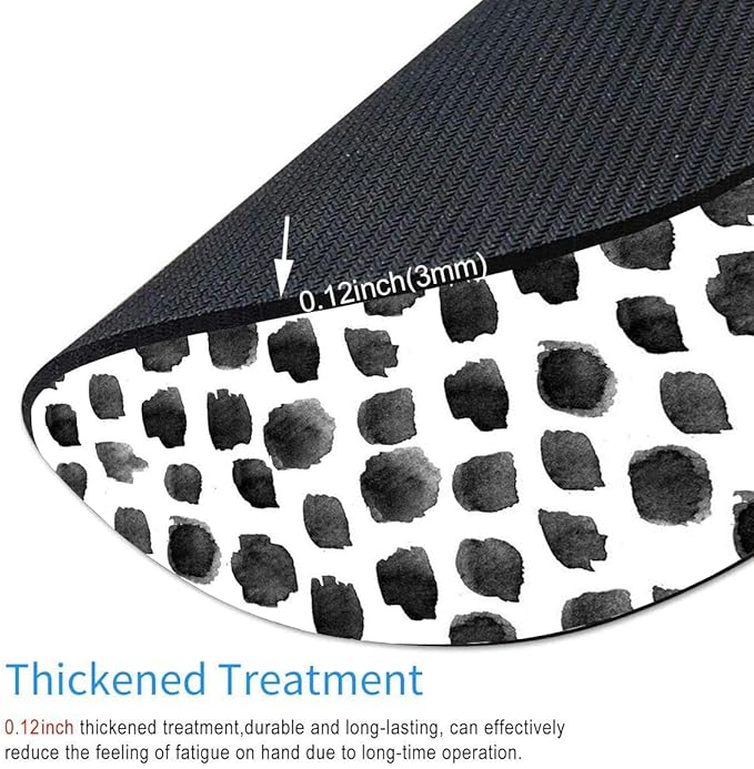 Round Mouse Pad, Polka Dot Print Premium-Textured Mouse Mat, Small Non-Slip - Image 3