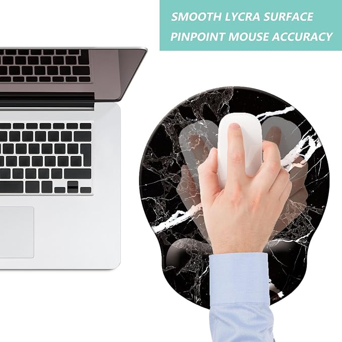 Mouse Pad with Wrist Support, Ergonomic Mouse Pad with Memory Foam Wrist Rest - Image 7