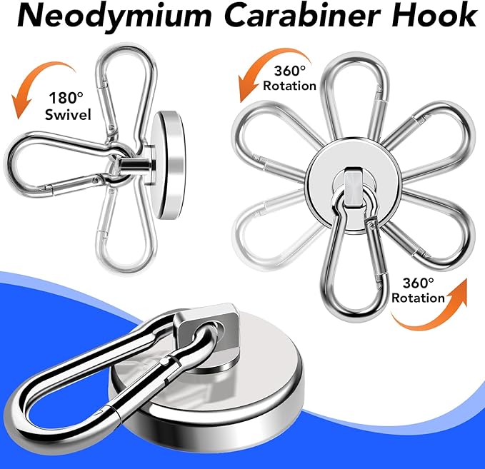 LOVIMAG Magnetic Hooks Heavy Duty, 110LBS Strong Magnetic Hooks Neodymium - Image 5