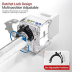 AMPCOM CAT6A UTP RJ45 Keystone Jack 50u Gold Plating Reusable Ethernet Wall Jack - Image 2