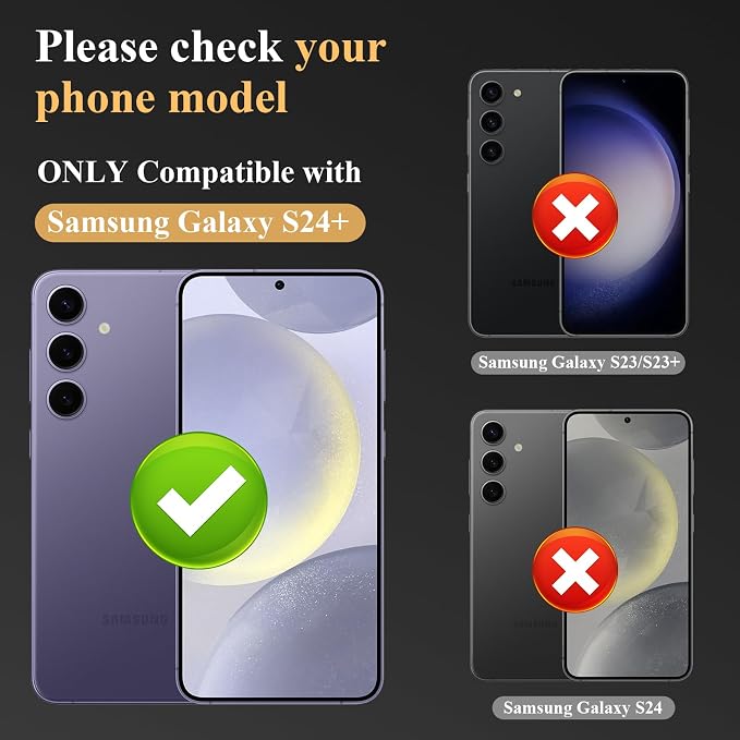YWXTW Camera Lens Protector for Samsung Galaxy S24 Plus Accessories, 9H - Image 2