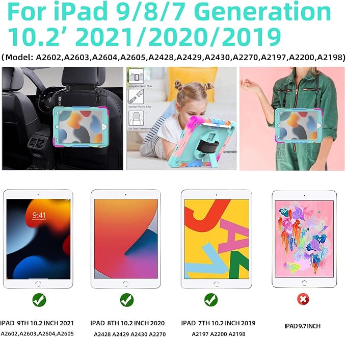 BLOSOMEET iPad Case for 9th Gen 10.2 inch 2021/2020 for Kids - Image 2