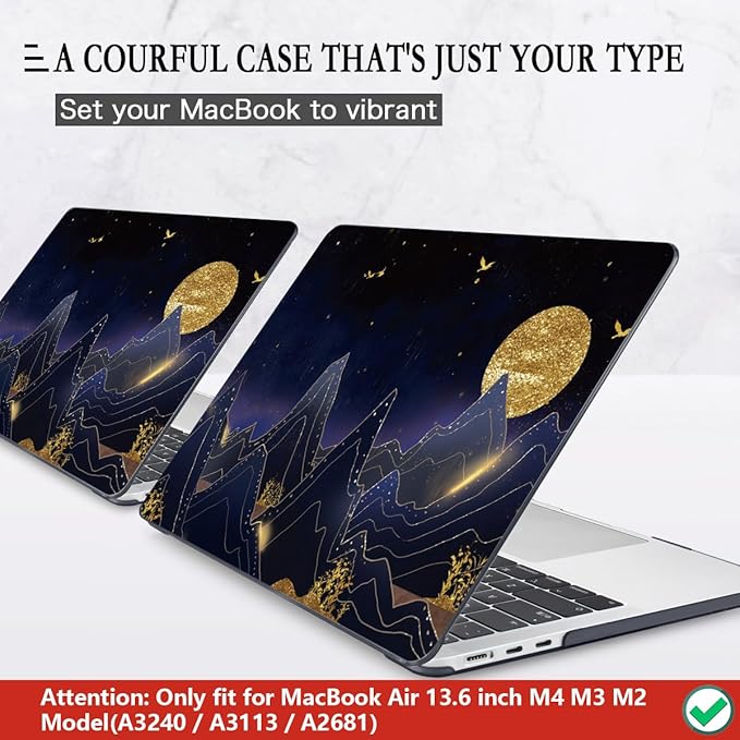 CISSOOK Compatible with MacBook Air 13.6 inch Case 2022 2024 2025 Release Model - Image 3