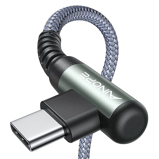 AINOPE 2-Pack USB to USB C Cable 3.1A Fast Charge, Right Angle Type C Charging by AINOPE10yearsforphoneaccessories