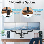 MOUNTUP Triple Monitor Mount for 17-32 inch Screens, Full Motion Triple Monitor - Image 5