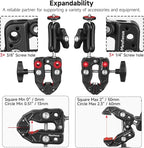 MINIFOCUS Super Clamp Camera Clamp Mount, 360° Ballhead Magic Arm - Image 9