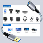 Tan QY USB 3.0 Extension Cable 24.5Ft/7.5M, USB 3.0 High Speed Extender Cord - Image 7