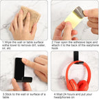 Weewooday 16 Pcs Headphone Hanger Headphone Holder Wall Hook Desk Bulk Adhesive - Image 3