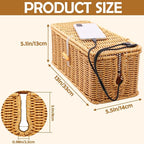 Cable Management Box, Handmade Imitation Rattan Cord Cable Organizer, Cable - Image 2