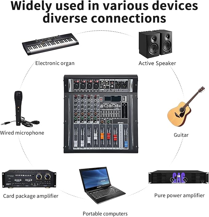 Audio Mixer 4 Channel, DJ Mixer - Image 3