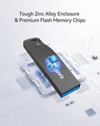 32GB USB 3.0 Flash Drive, Waterproof Metal USB Memory Stick, Slim Thumb Drive - Image 5