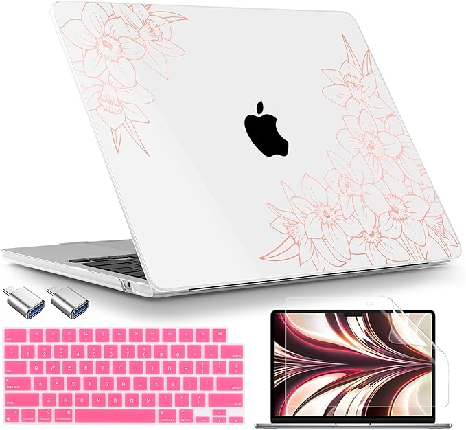 TWOLSKOO Compatible with M4 MacBook Air 13.6 inch Case 2025-2022 Release M4 by TWOLSKOO