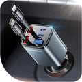 【2025 Ultra-Compact】 SUPERONE Retractable Car Charger, 5 in 1 Car Phone Charger by SUPERONE