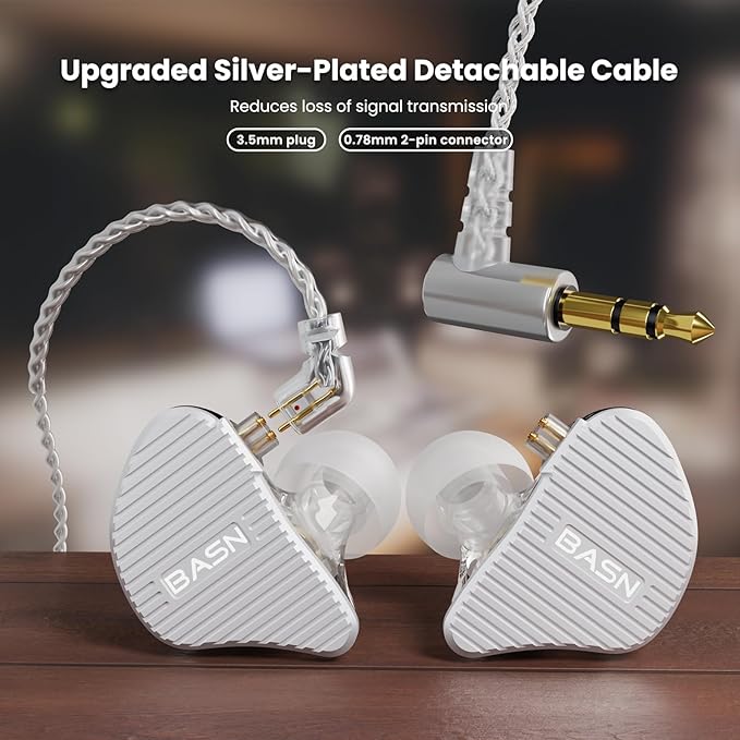 BASN Mix-PD in Ear Monitor, 1Planar Driver + 1Dynamic Driver HiFi IEM Earphones - Image 4