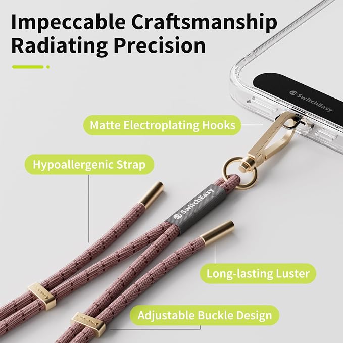 SWITCHEASY 6mm Adjustable Crossbody Phone Strap Compatible - Image 3