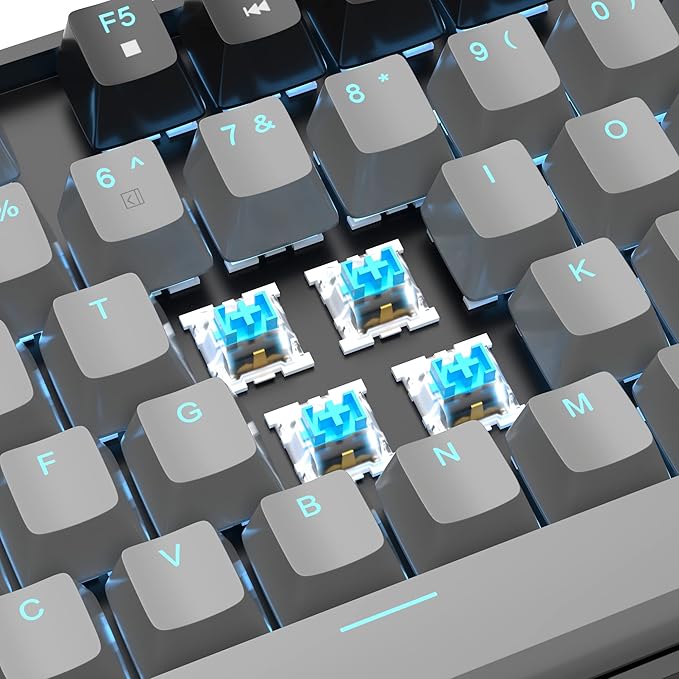 MageGee 75% Mechanical Gaming Keyboard, LED Backlit, 87 Keys Compact TKL Wired - Image 2