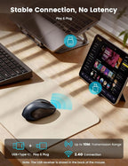 WisFox 2.4G Wireless Mouse for Laptop, Ergonomic Computer Mouse - Image 3