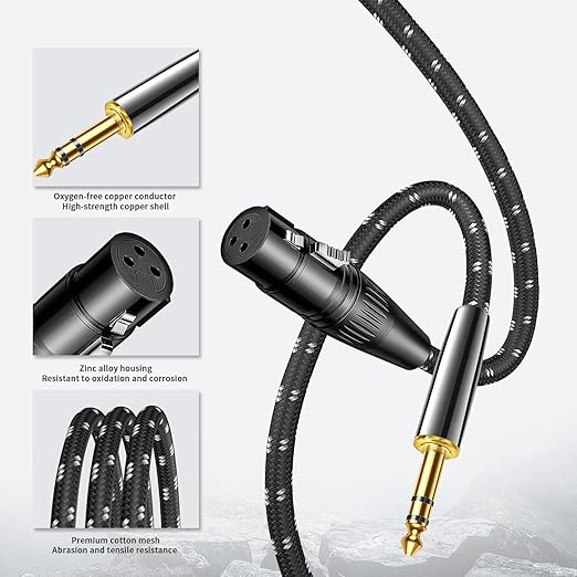 Kumiho XLR Female to 1/4 Inch 6.35mm TRS Stereo Cable Hi-Fi Balanced - Image 4