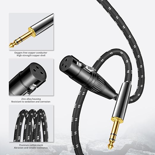 Kumiho XLR Female to 1/4 Inch 6.35mm TRS Stereo Cable Hi-Fi Balanced - Image 4