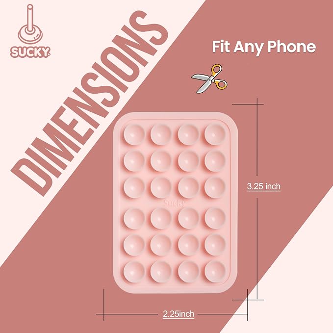 SUCKY Silicone Suction Phone Case Adhesive Octo Cup Buddy Mount - Image 7