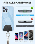 Phone Tether Lanyard, SHANSHUI Strong Spring Rope Climbing Hook, 4x Phone - Image 3