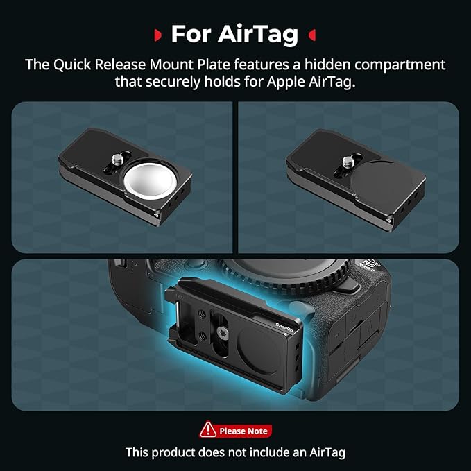 SmallRig Mount Plate for AirTag, Quick Release Camera Mount Baseplate for - Image 2