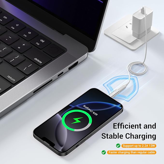 Temdan 2 Pack Lightning to USB C Adapter - Image 6